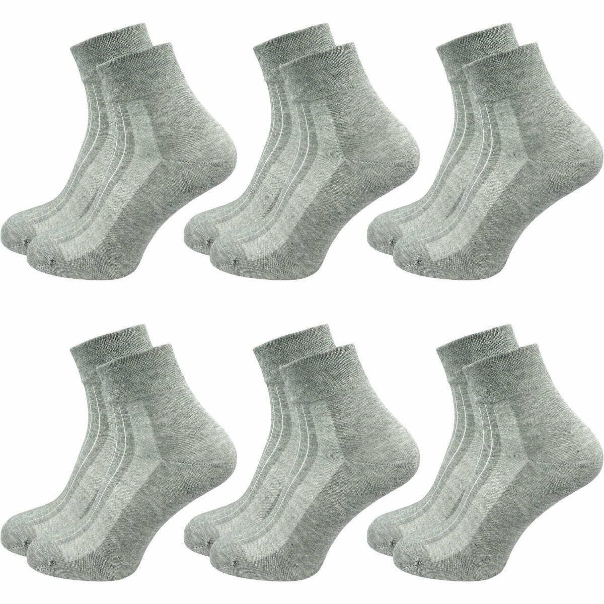 Gentle Grip 6er Pack Diabetikersocken Für Damen – Extra Weite Sneakersocken Ohne Gummi, Komfortabel Für Große Oder Geschwollene Füße